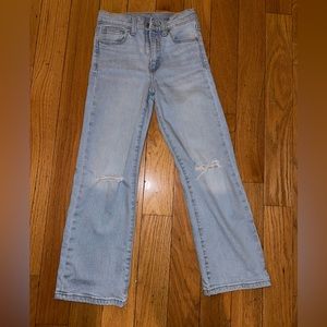Art Class Girls Denim Wide-Straight Ripped Leg Denim Jeans Size 8